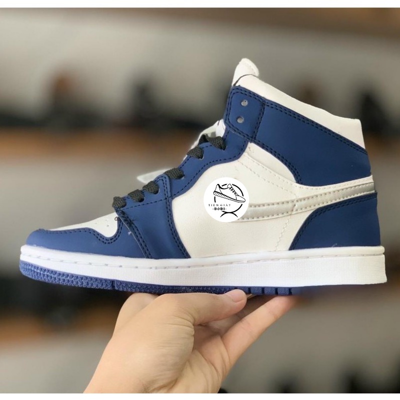 [Ảnh thật] Giày JD xanh than logo móc trắng phản quang. Giày Jordan nam nữ cao cổ mới nhất. | BigBuy360 - bigbuy360.vn