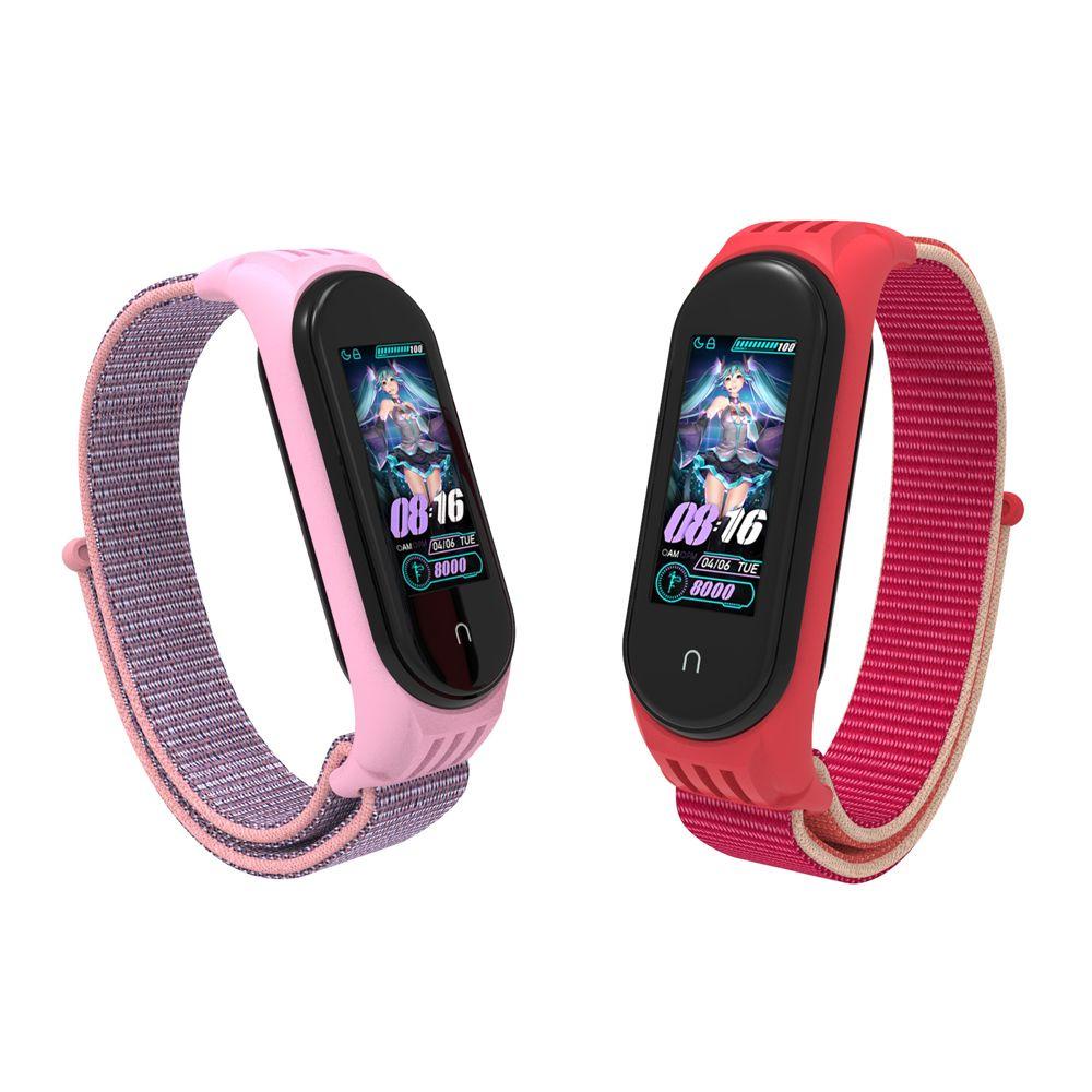 BTLIMER Dây Đeo Sợi Nylon TPU Cho Đồng Hồ Thông Minh Xiaomi Mi Band 5 NFC