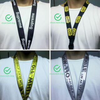 (Ảnh tự chụp) Dây đeo thẻ nhân viên văn phòng LANYARD KEYCHAIN supreme white off starwar giá rẻ