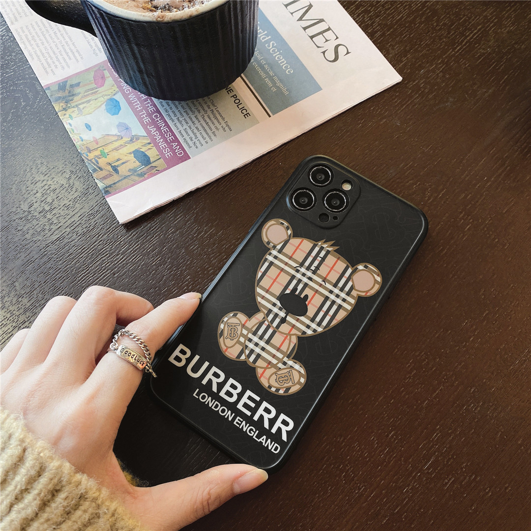 Ốp điện thoại nhựa mềm họa tiết logo burberry/chú gấu cho iPhone12 mini 11 PRO MAX 7/8plus SE2020 X/XS XR XSMAX | BigBuy360 - bigbuy360.vn