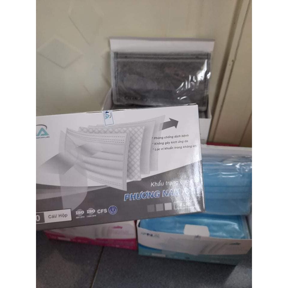 COMBO 10 HỘP 50 CÁI KHẨU TRANG PHƯƠNG NAM ANH 4 LỚP