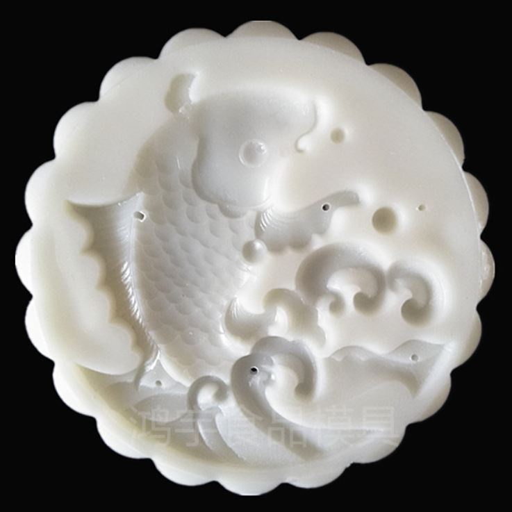 Khuôn trung thu lò xo 4 mặt hình hươu cá phong thủy 125gram - 150gram