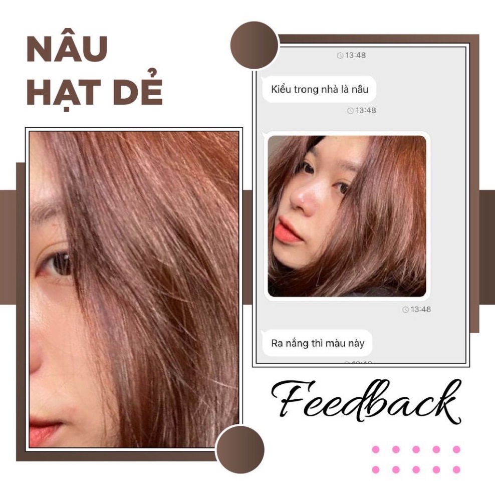 Thuốc nhuộm tóc Nâu hạt dẻ tặng kèm bộ dụng cụ nhuộm tóc