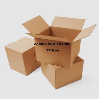 Bộ 20 hộp giấy carton giá rẻ size 12x8x8