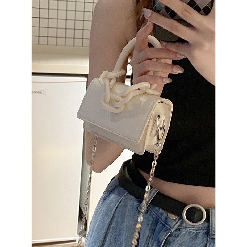 Túi Xách Đeo Chéo Vai Có Dây Xích Kiểu Dáng Đơn Giản Gylb313