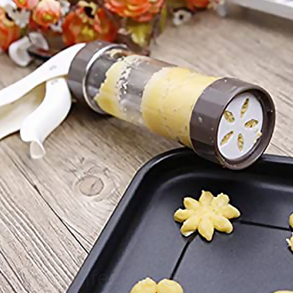 DIY Biscuit Machine Cookie Maker Icing Cookie Press Set with Stamp and Nozzles Home Bakery Baking Tool ELEN