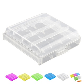 [CHOO] Plastic Battery Case Storage Box AA/AAA Battery Transparent Box Container Organizer Case - Red