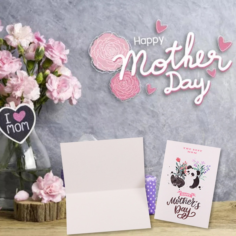 Set 24 Tấm Thiệp Chúc Mừng Ngày Của Mẹ Kèm Nhãn Dán Và Lời Chúc Phúc Trang Trí
