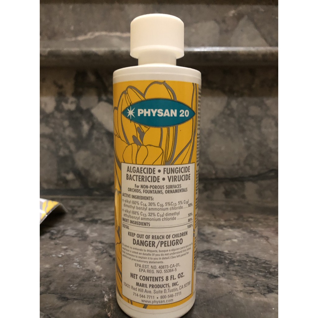 Physan 20 (Chai 240ml) hàng nhập nguyên chai Mỹ sát khuẩn, trị thối nhũn và diệt nấm bệnh