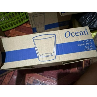 Bộ 6 cốc ly thủy tinh thái lan ocean loe sữa chua trân châu cafe cốt dừa b16112 - studio rock 345ml