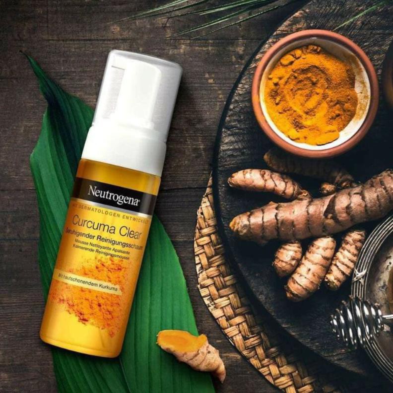Sữa Rửa Mặt Tạo Bọt Tinh Nghệ Neutrogena Calme Curcuma Mousse Nettoyante 150ml