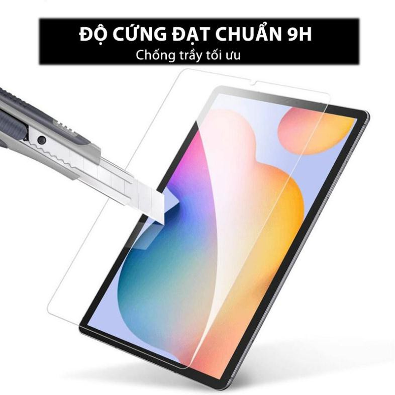 Kính cường lực Samsung Galaxy Tab S6 lite 2020/2022  trong suốt độ cứng 9H tặng kèm giấy lau màn hình