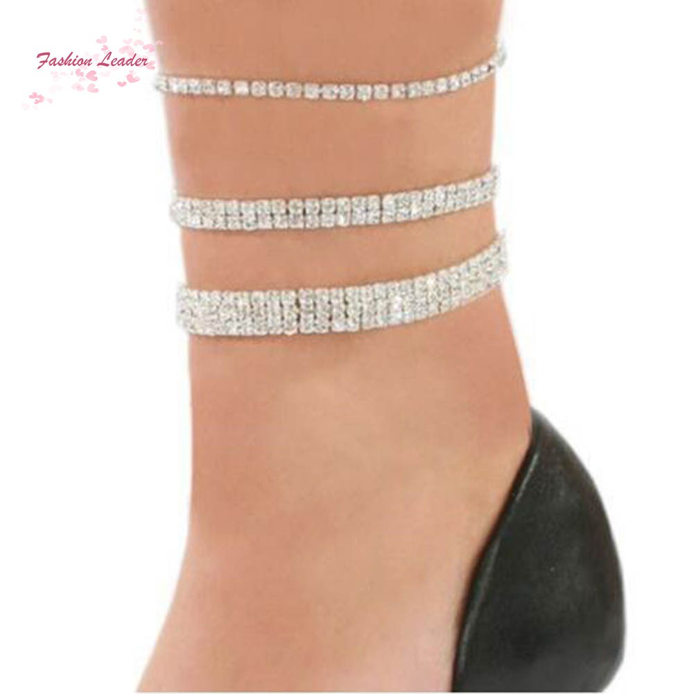 Vòng lắc chân co giãn đính đá nhân tạo dành cho nữ | BigBuy360 - bigbuy360.vn