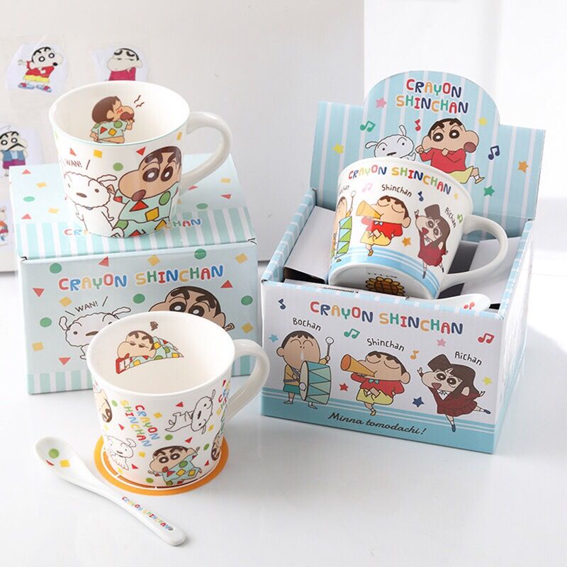Ly Sứ Uống Nước In Hình Cậu Bé Bút Chì Shin-Chan Dễ Thương Tiện Dụng Cho Nam Và Nữ