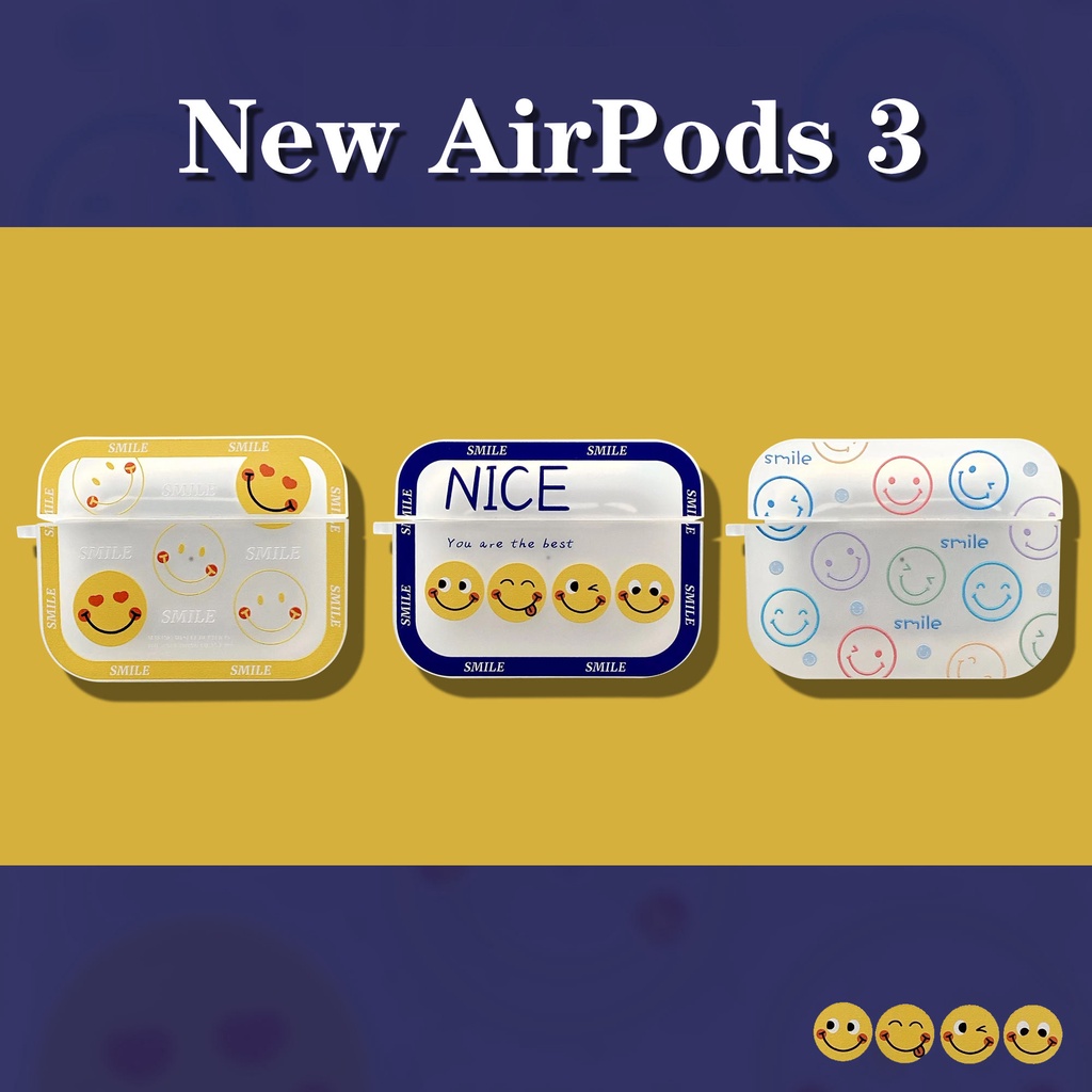 Vỏ Bảo Vệ Hộp Sạc Tai Nghe compatible AirPods Pro compatible AirPods 2/Pro Họa Tiết Mặt Cười Khung Màu Sắc 20213 Bằng TPU Tiện Dụng