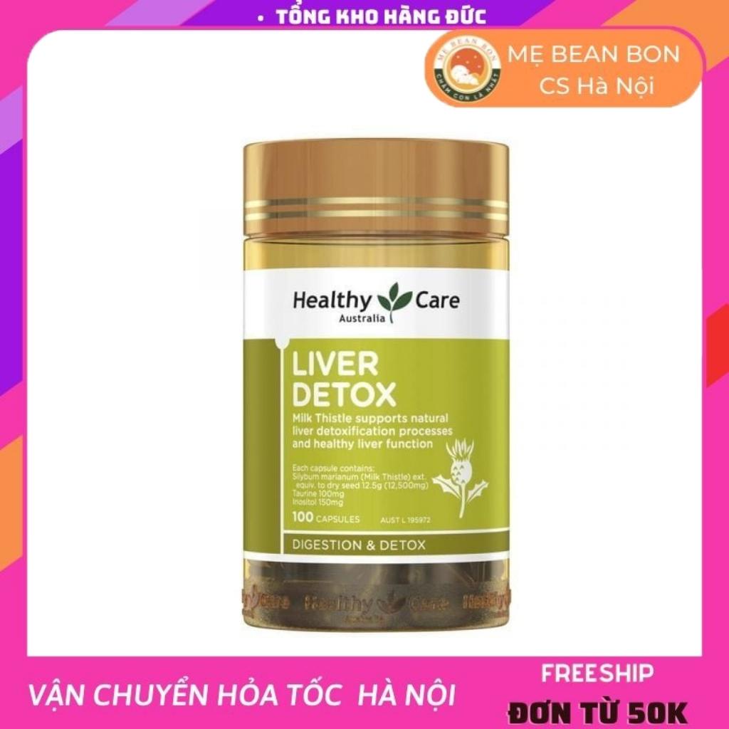 Viên uống bổ gan hỗ trợ thanh lọc, thải độc gan Healthy Care Liver Detox hộp 100 viên của Úc