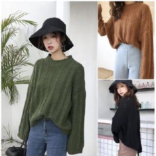 Áo Len Cổ Lọ Màu Trơn