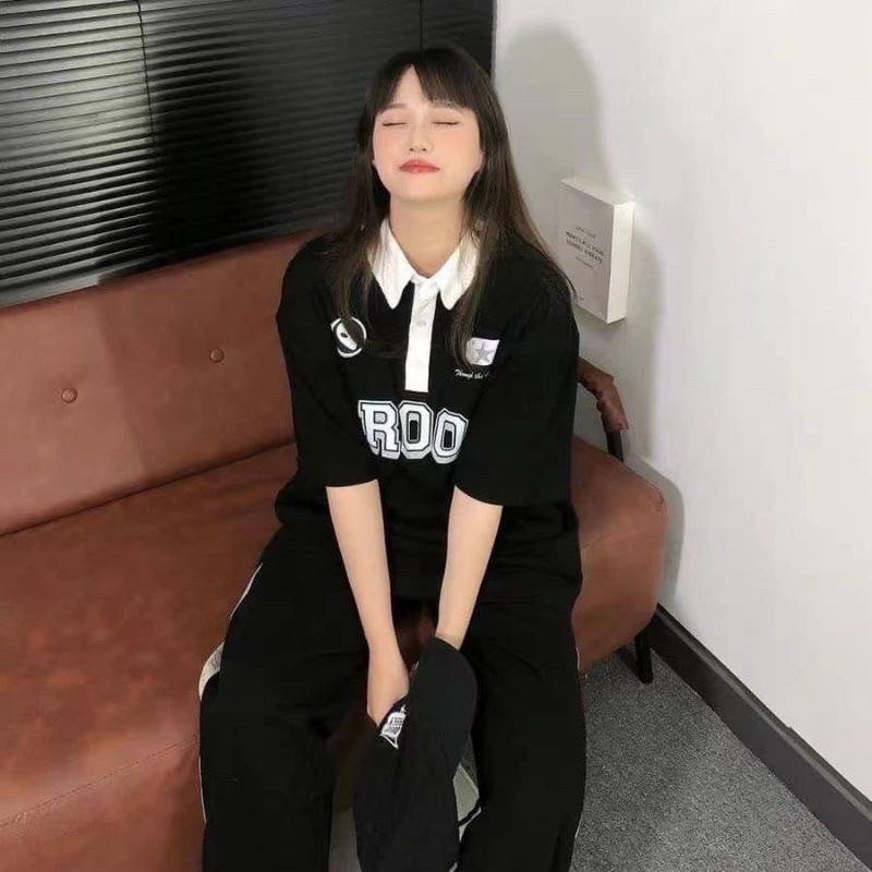 Áo Thun Polo CROOL Tay Lỡ Form Rộng Nam Nữ Ulzzang Hàn Quốc(Ảnh Thật/Có Sẵn)