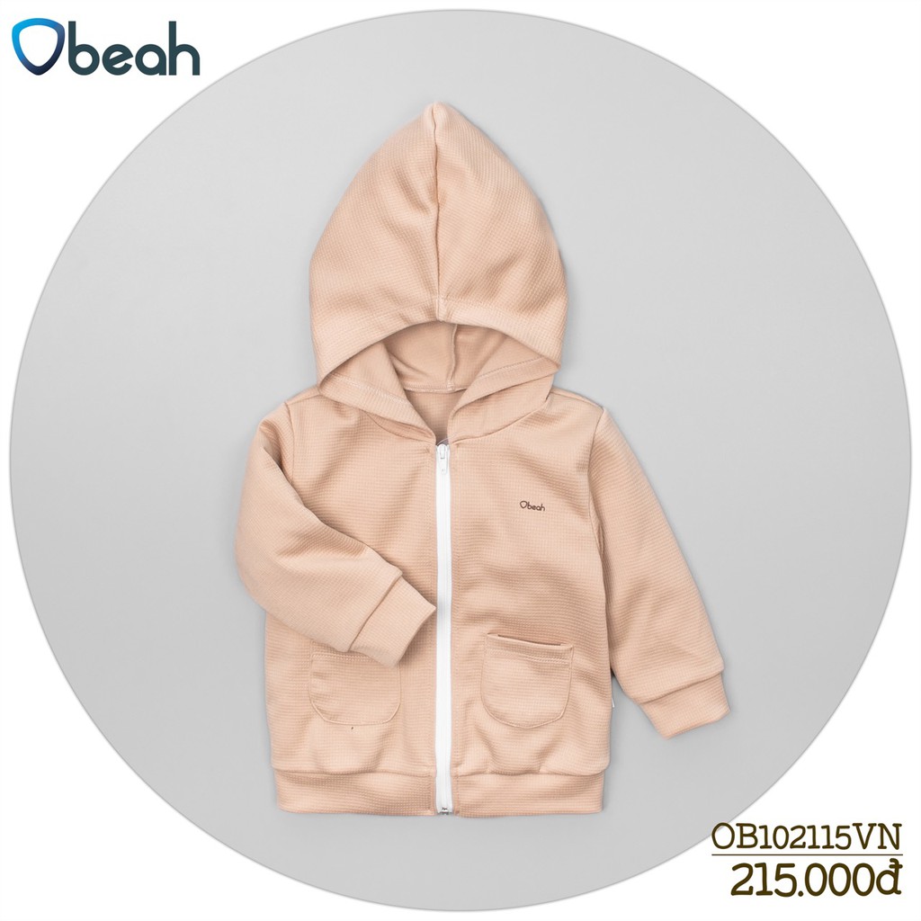 Obeah Áo Jacket cotton tổ ong 3 màu Fullsize 56 đến 99 cho bé yêu từ 0 đến 24 tháng