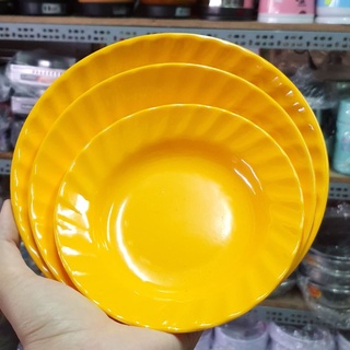 Tô - Chén - Dĩa nhựa melamine màu vàng & xanh