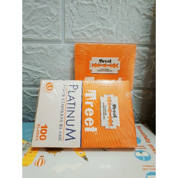 Lưỡi lam treet cam hộp 100 lưỡi cao cấp dành cho các salon.