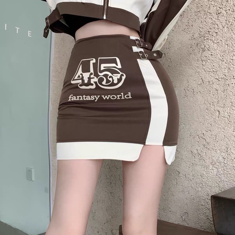 SET ÁO KHOÁC CROPTOP MIX CHÂN VÁY PHONG CÁCH STREETWEAR NĂNG ĐỘNG TÁO BẠO