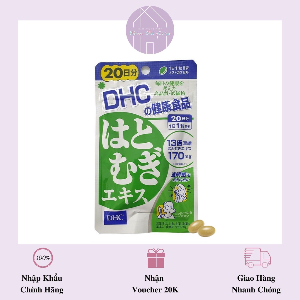 DHC Adlay Extract - Viên Uống Dưỡng Da Trắng Sáng- 20 Viên