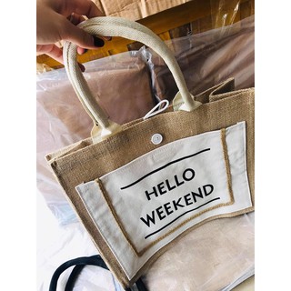 Túi Cói Hello Weekend_HOT SUMMER