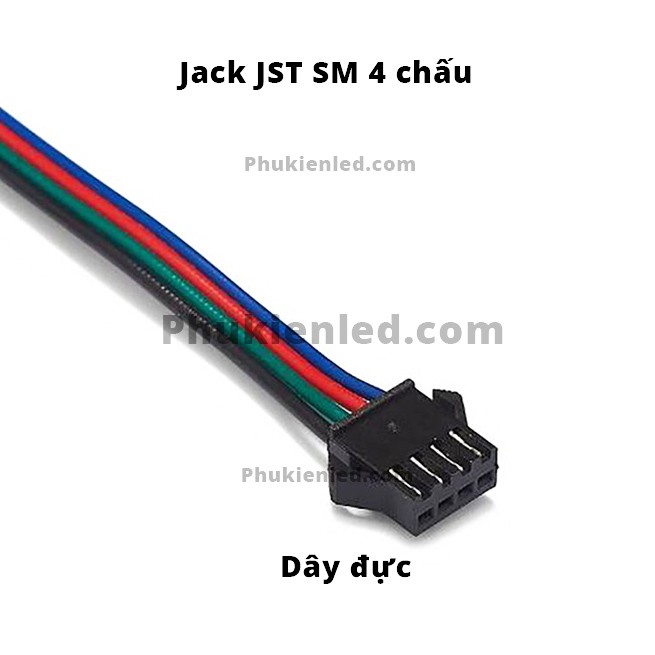 Dây nối JST SM 4 chấu chuyên dụng cho dây đèn LED RGB 5050 3825 - độ chế xe máy ô tô