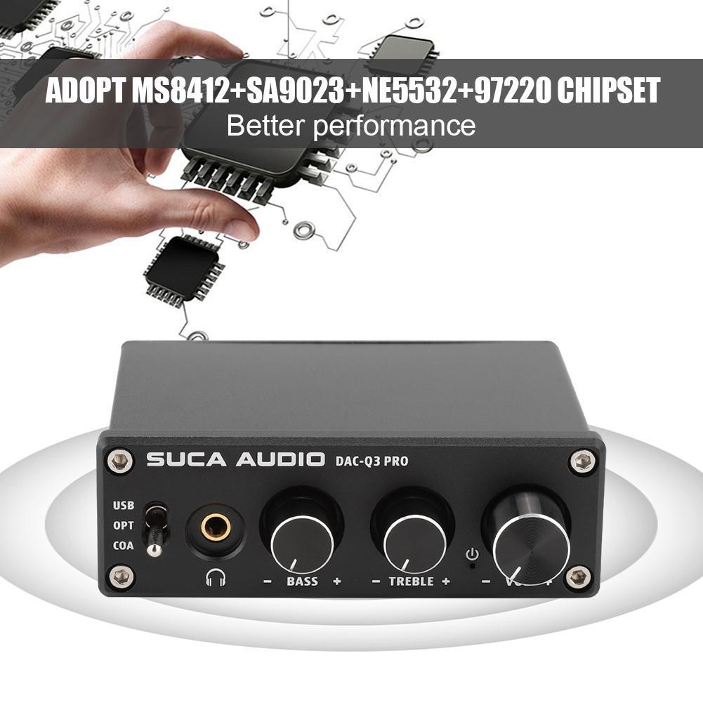 Giải Mã SUCA-AUDIO DAC Q3 Pro – Chip SA9123 – Điều Chỉnh Bass + Treble