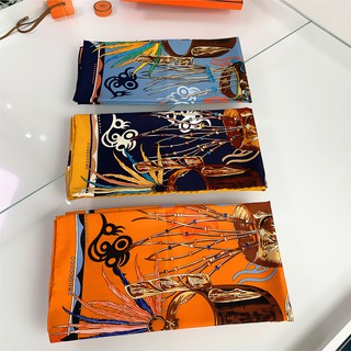 Khăn Choàng Lụa Dáng Dài 90x90cm In Họa Tiết Trang Nhã Dành Cho Nữ