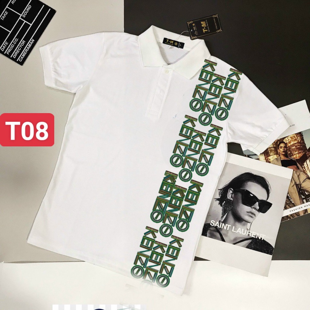 Áo thun ngắn tay có cổ nam chất cotton dày mát phối viền, kiểu dáng Hàn Quốc siêu đẹp, áo polo nam