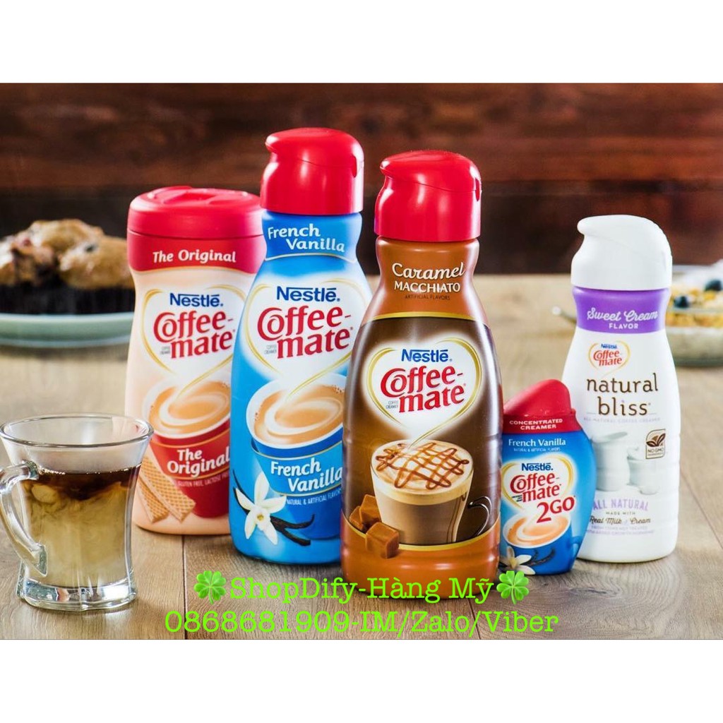 Nước/ Bột Kem Sữa Nestle COFFEE MATE STARBUCKS Creamer Liquid/ Powdered Sugar Free, Hazelnut, Vanilla, Caramel Macchiato