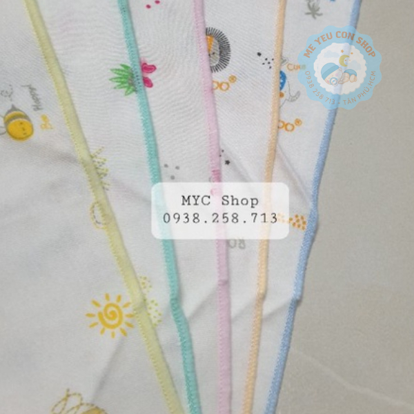 Khăn yếm cotton tam giác in hình BABIBOO (katydang)