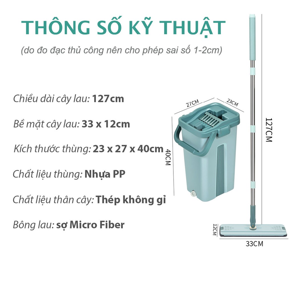  [HÀNG CHẤT LƯỢNG] Bộ lau nhà, cây lau nhà TOKAZO, mã TOKSM210