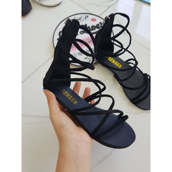 [Sẵn] Giày sandal chiến binh dây khóa kéo