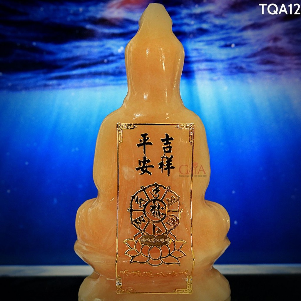 Tượng Phật Quan Âm và Linh Phù Bình An (tặng kèm đế hoa sen dán xe hơi) | BigBuy360 - bigbuy360.vn