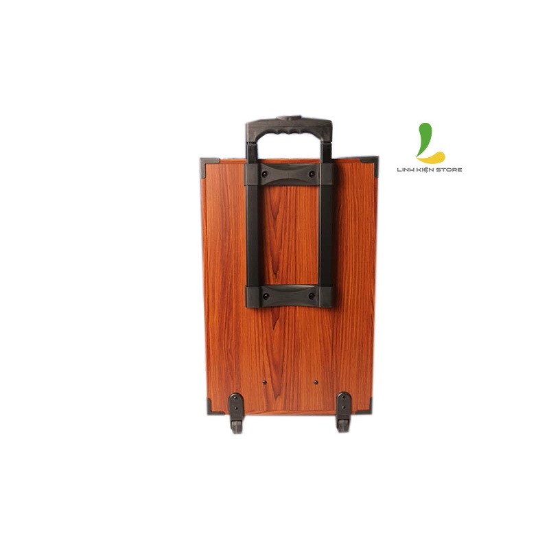 Loa kéo Hosan GD12-27 - Loa karaoke thùng gỗ có hệ thống bản đèn Led hiện đại tặng kèm micro không dây