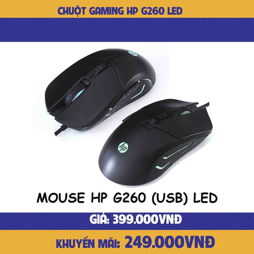 Chuột Gaming HP G260 đen LED (USB) chính hãng