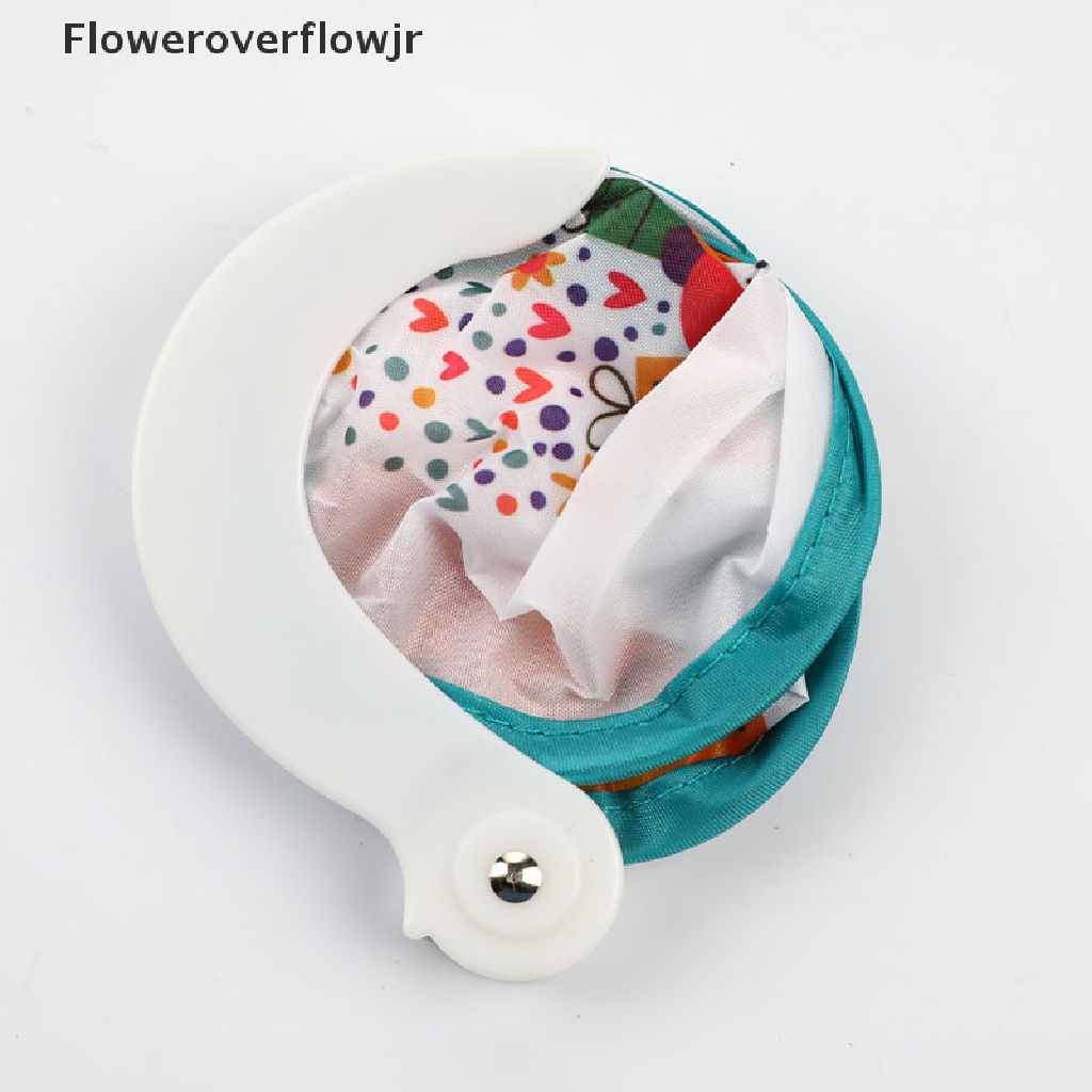 Quạt cầm tay mini hình tròn in họa tiết hoạt hình có thể gấp gọn cho nữ