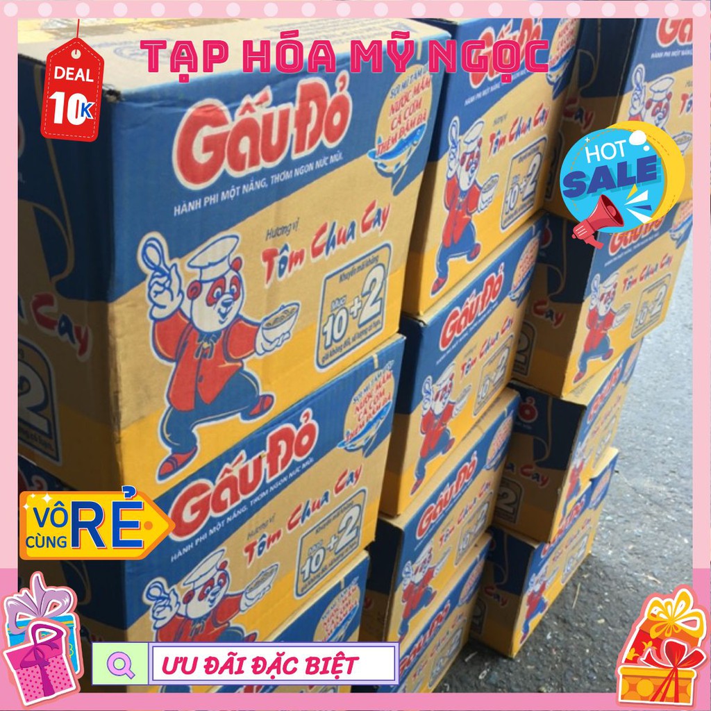 Thùng 30 gói mì gấu đỏ