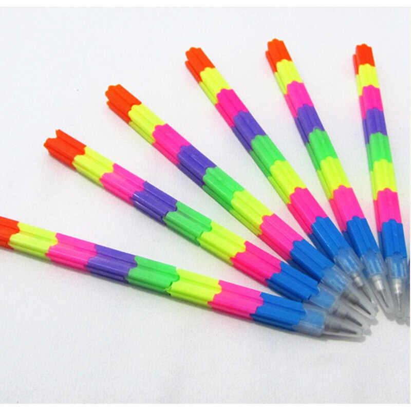 Set 4 bút chì lắp ráp nhiều màu sắc dễ thương