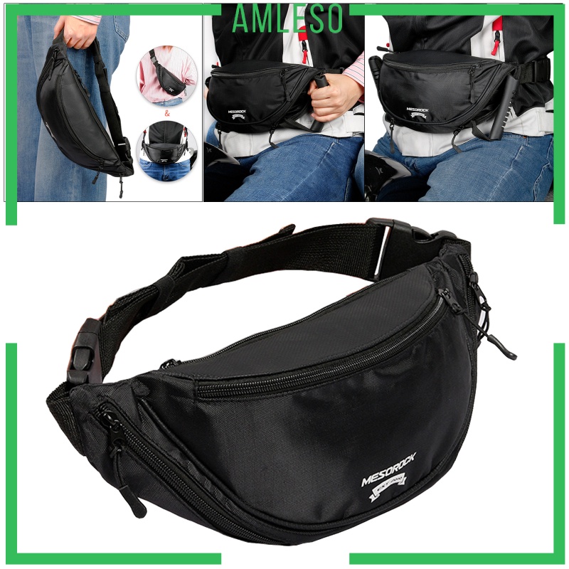 [AMLESO] Oxford Safety Belt Bag Adjustable Strap for Motorcycle Snowmobile Adults