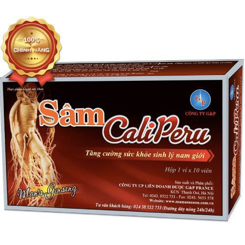 Sâm calinew - Sâm Caliperu G&P – Giúp bổ thận tráng dương, tăng cường sinh lý, tăng hormone nam, ngừa mãn dục sớm