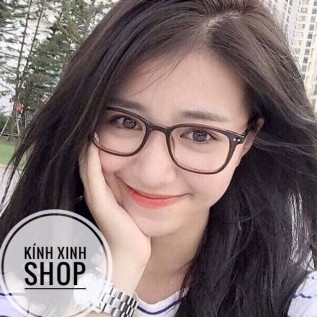 Kính Mắt vuông unisex 2 chấm Hottrends