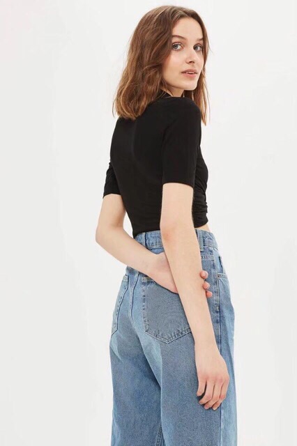 Áo Croptop Vạt Chéo Vòng Cổ - Kèm Ảnh Thật - AN11