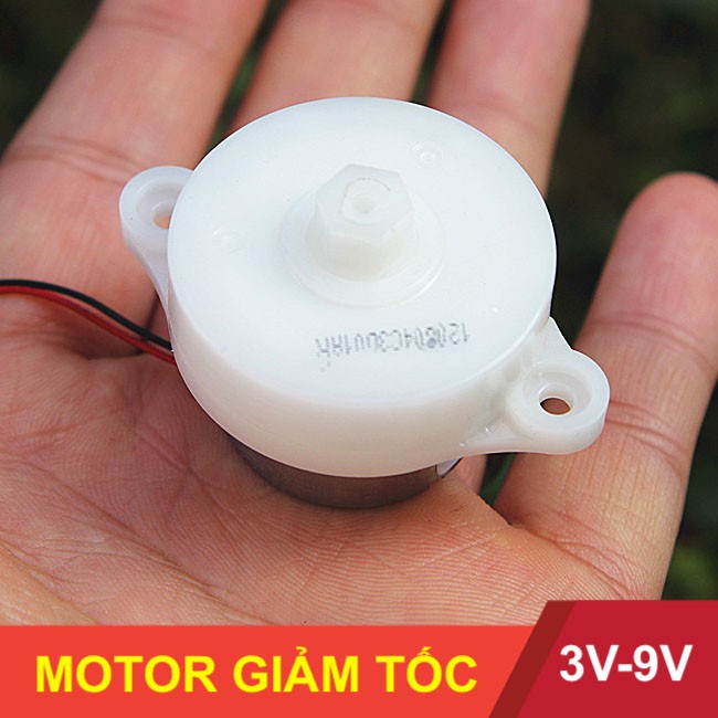 Motor giảm tốc mini 300 tốc độ 2.5 - 3.5 vòng điện áp 3V - 9V chạy êm - LK0065