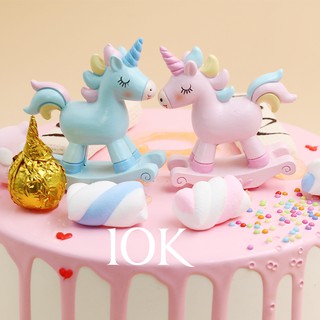 Set 2 ngựa bập bênh trang trí bánh kem