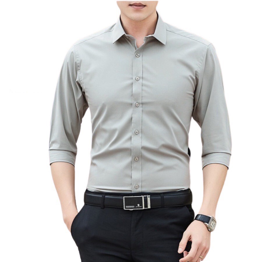 Áo sơ mi cao cấp hãng FATUNO - Chất liệu cotton lụa mềm mịn, dầy dặn, dáng slim body lên phom bao đẹp, dễ phối đồ