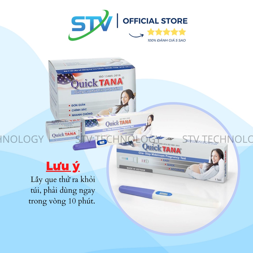 Bút Thử Thai Quicktana Tanaphar 2 Vạch Nhanh Chóng, Chính Xác Test Thử Thai Hai Vạch Sớm Hiệu Quả Tức Thì.